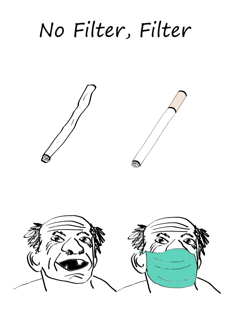 filter no filter cigarette hygiene teeth breath facemask