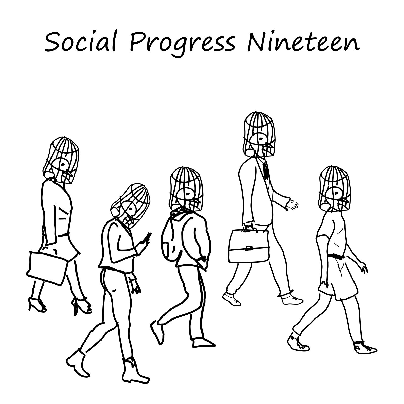 social progress covid19 lockdown isolation cage head pandemic