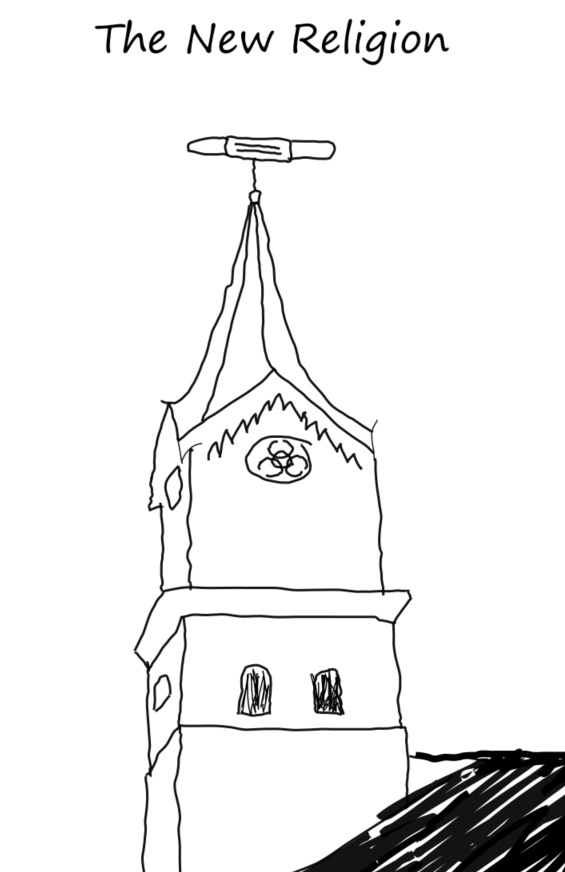 covid19 totalitarianism religion pandemic facemask biohazard church tower authority lockdown clock time