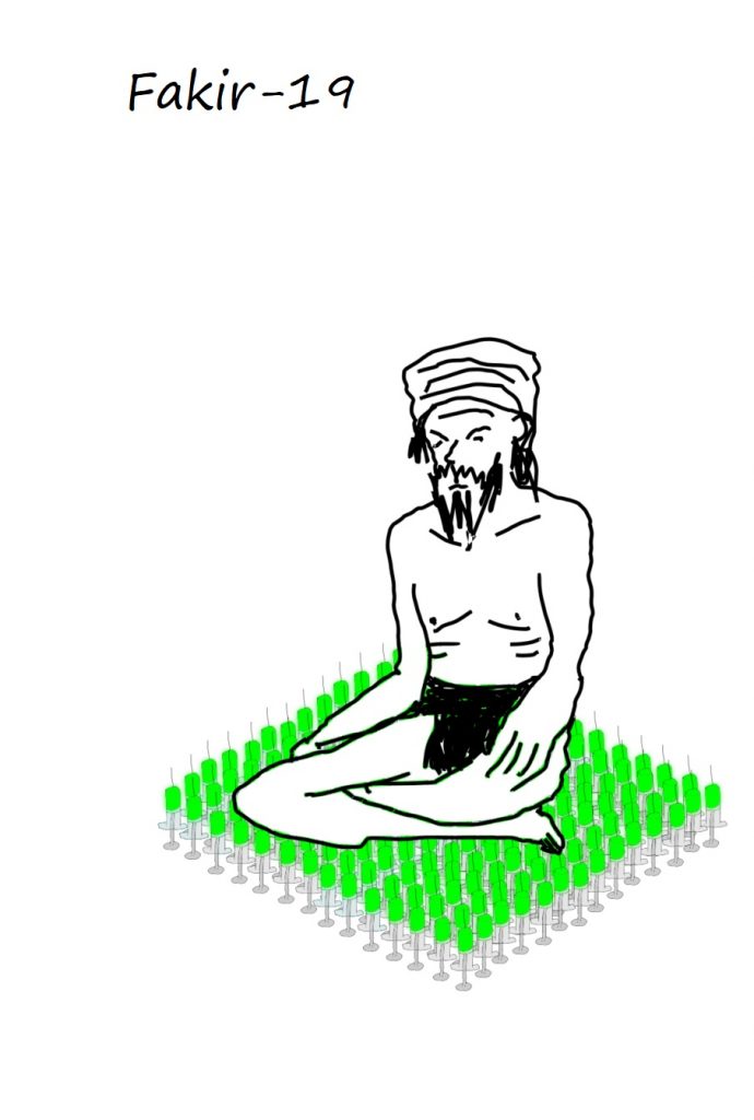 covid19 pandemic fakir syringe pain vaccine