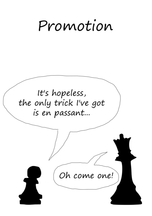 chess pawn queen promotion oh come on trick