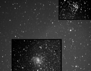 A szomszédos NGC 6946 galaxis és az NGC 6939 nyílt halmaz