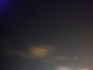 Startrail-képkocka, Jupiter, Hyadok, Pleiadok