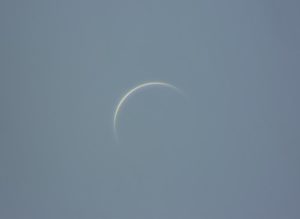 Venus, 1.2% crescent, two days before minimum elongation