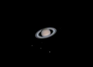 Saturn, the final picture, with Tethys, Dione, Rhea, Enceladus definitely and Mimas more like wishful thinking