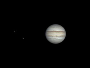 Io, Europa and Jupiter