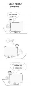 code review sebastian poetry harry potter rhymes semicolon bad code discipline