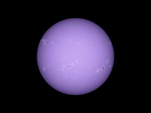 Baader CaK double-stacked, false color