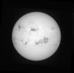 stack of 75 individual scans, emphasized signal