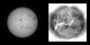 my Helium concept against the SDO image (negative)