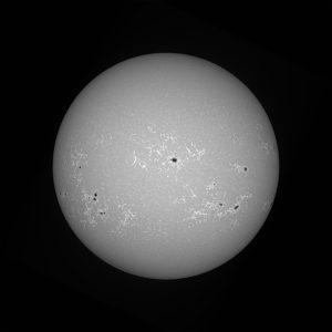 2025-09-23-0850 UT, Ca I 4227 disk (stack of multiple frames)